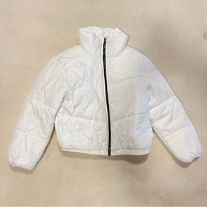 White Puffer Coat Jacket